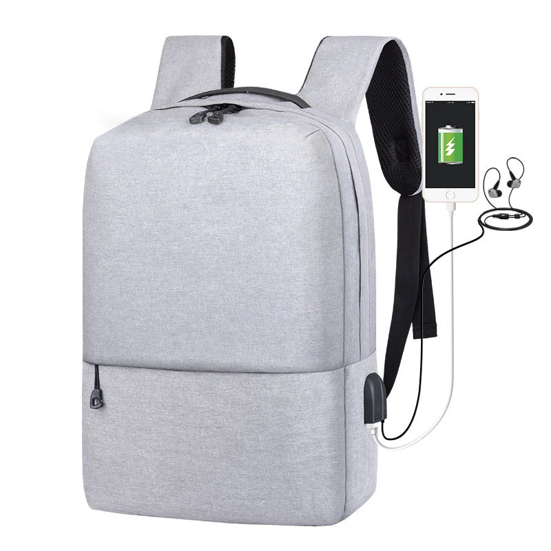 TIANHOO высокое качество рюкзак школьная сумка многофункциональный usb зарядка рюкзаки - Цвет: gray