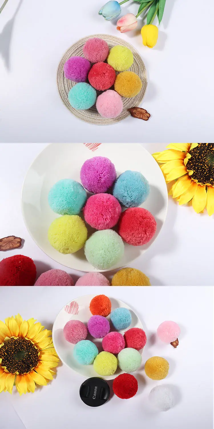 New!!! Diameter 5cm Big Pompom for Handicrafts Materials diy Craft Supplies Kids Toy Wedding DIY Crafts Sewing pom poms Balls