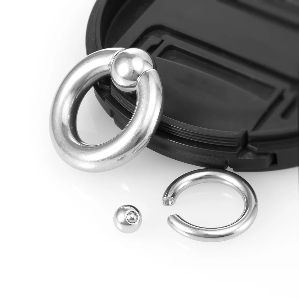 1PC Surgical Steel CBR Nose PA Cartilage Earring Septum Ring Spring Action Captive Bead Ring Plugs and Tunnels Piercing Jewelry