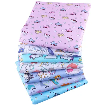 

50*145CM unicorn pattern100 percent cotton fabric for Tissue Kids Bedding home textile Textile for Sewing Doll Dress
