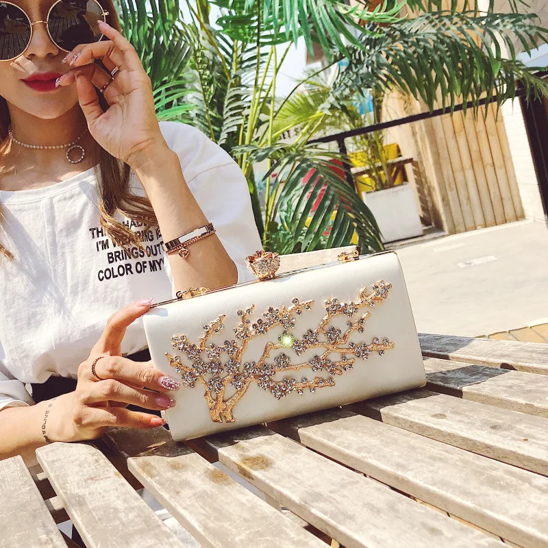 

Bag 2019 New Style Versatile Diamond Set Shoulder Dinner Chain Bag Support