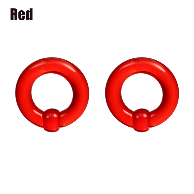 Acrylic BCR Big Large Size Captive Bead Ring Ear Tunnel Plug Expander Gauges Nose Septum Ring Earring Piercing Body Jewelry