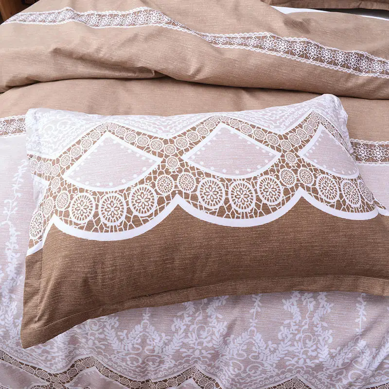 Camel quilt cover fresh American style quilt cover pillowcase no sheet set bedding three sets