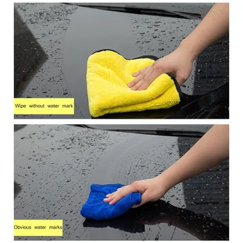 

1pc Car Care Polishing Wash Towels Plush Microfiber Washing Drying Towel Strong Thick Plush Polyester Fiber Car Cleaning Cloth