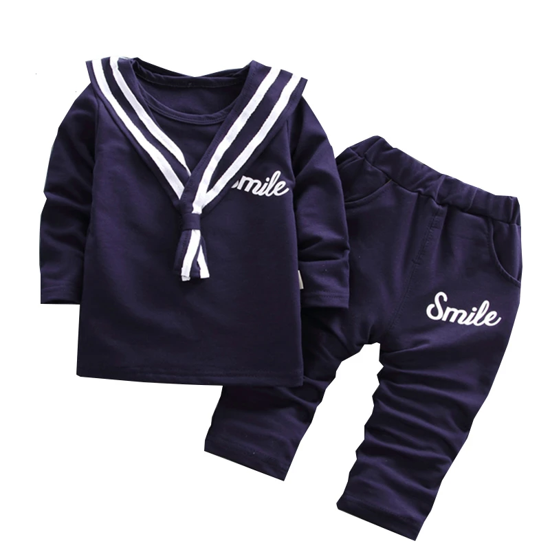 Boutique Enfants Vetements Garcons Printemps Automne Bebe Marin T Shirts Pantalons Enfants Enfant En Bas Age Petite Fille Ensemble De Vetements Survetement 1 5 Ans Aliexpress