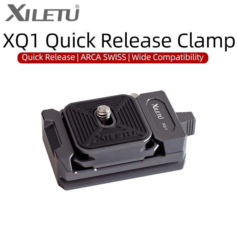 

XILETU XQ1 Universal DSLR SLR Camera Gimbal Arca Swiss Quick Release Plate Clamp Quick Switch Kit Tripod Slider Mount Adapter