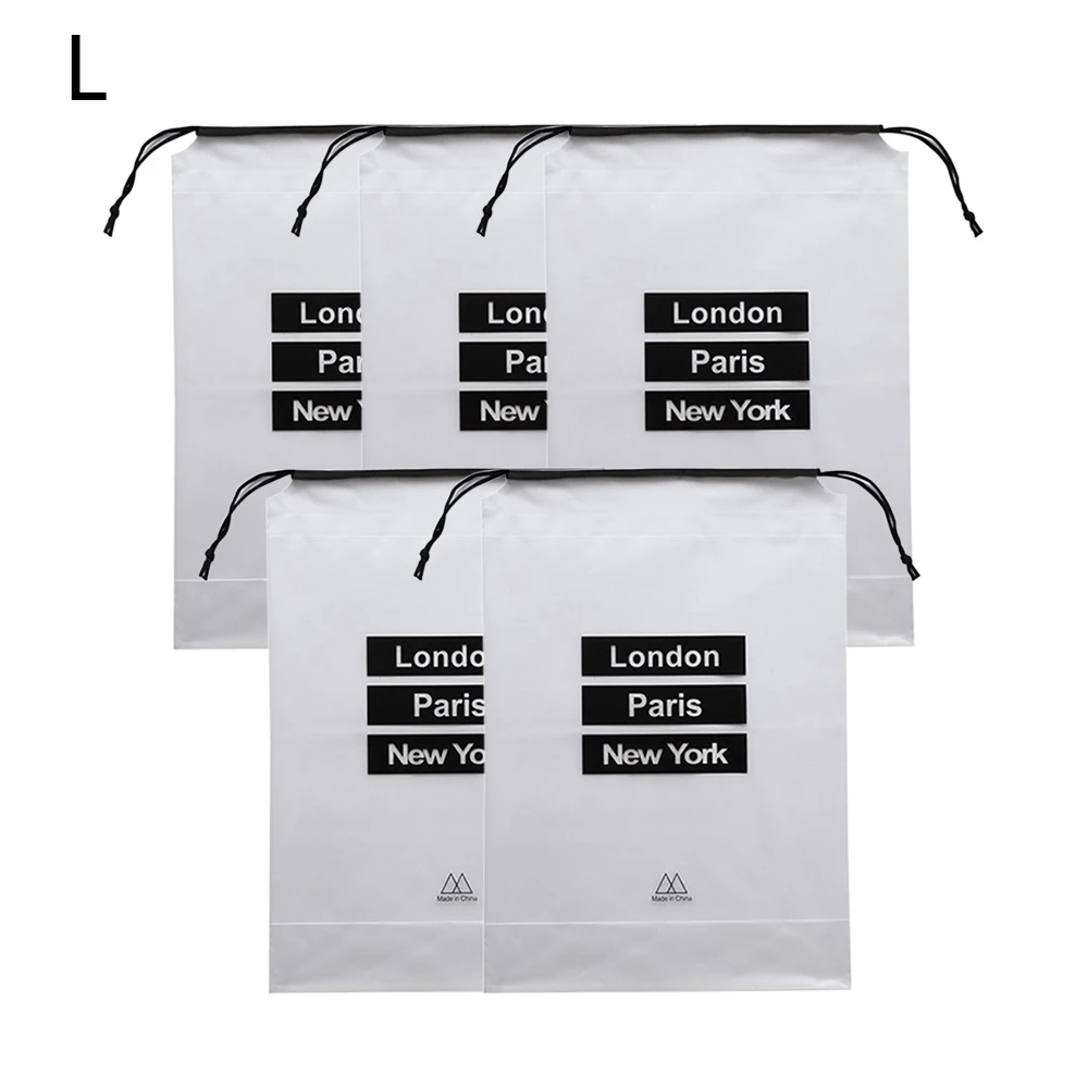 42x32cm Transparent 5Pcs Travel Water-proof Storage Bag Shoes Underwear Cosmetic Storage Bag Space Saving Storage Bag - Цвет: 42x32cm