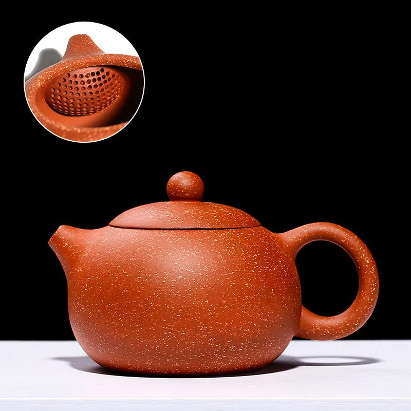 13.5x7.8cm Китайский Исин фиолетовый песок Xi Shi чайный кунг-фу чайник ручной работы Dahongpao грязевой чайный набор 188 фильтр с шариковым отверстием 220 мл чайная церемония подарок - Цвет: 13.5x7.8cm