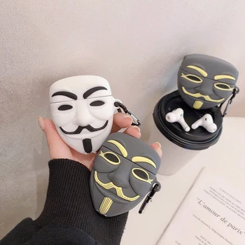 

Fashion Cartoon Vendetta V Silicone Bluetooth Wireless Headset Cover for Apple Airpods 1 2 Pro Charging Case