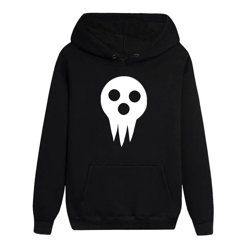 Из мультфильма, популярная яркая детская одежда с рисунком персонажей Soul Eater одежда с длинным рукавом со светящимся кофта с капюшоном на тему смерти Повседневное пот СВОБОДНЫЙ Модный популярный пуловер с капюшоном топы