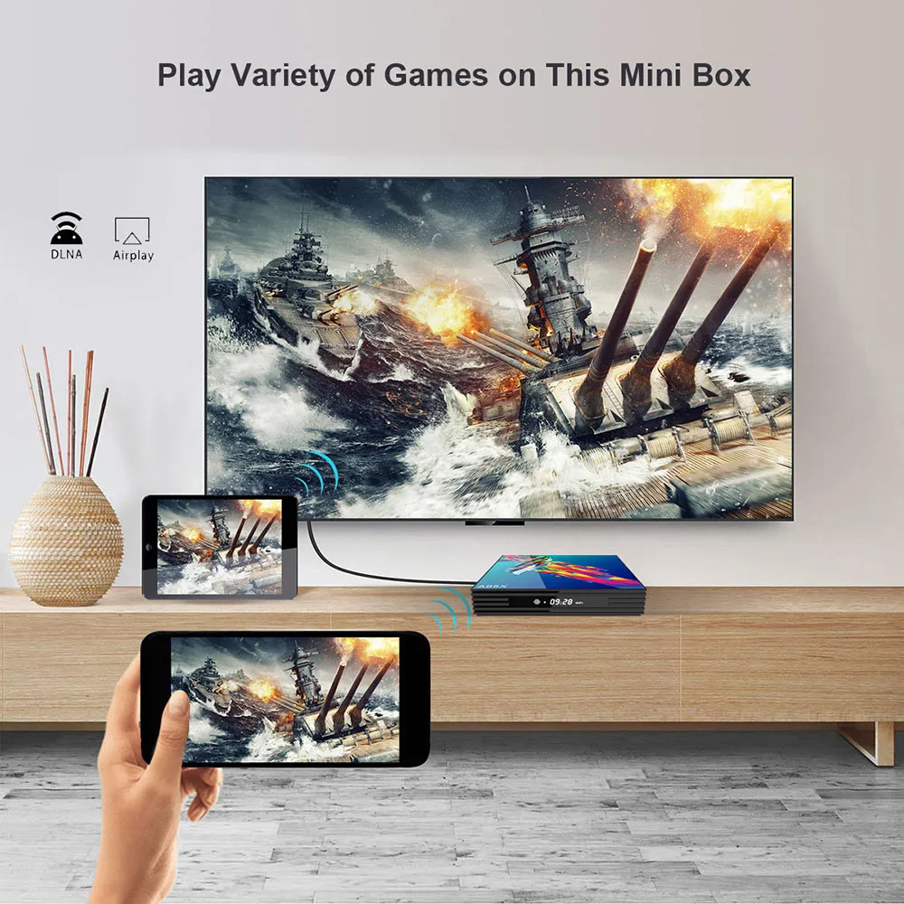  TV Box Android 9.0 A95X R3 Smart TV Box 4GB RAM Android TV Box 9.0 USB3.0 Dual Wifi Netflix Youtube
