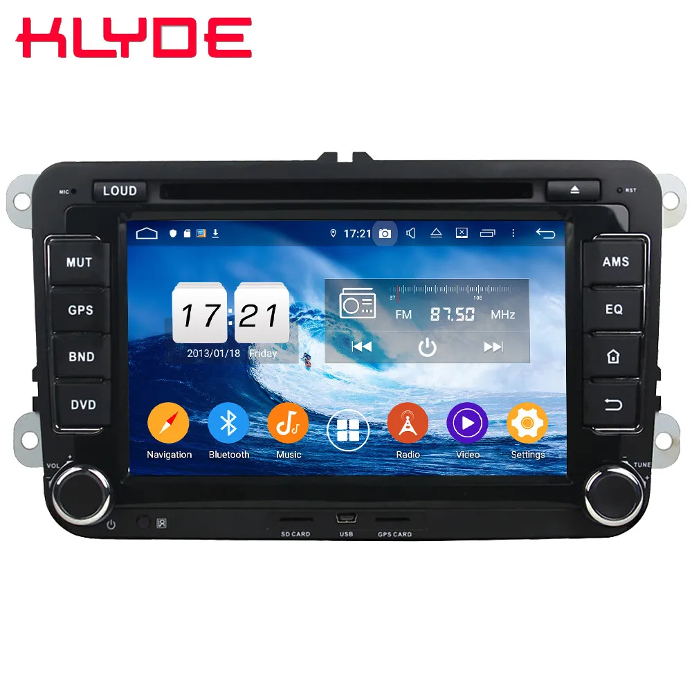 Klyde 4G Android 10 Octa Core 4 Гб + 64 DSP автомобильный DVD мультимедийный плеер для Volkswagen Tiguan Touran
