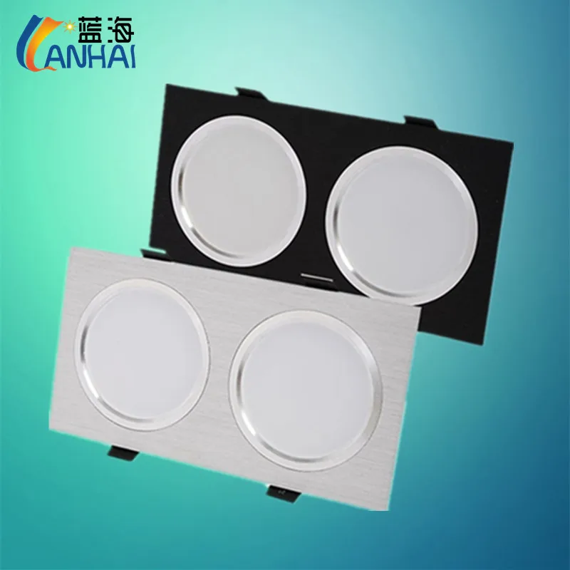 

Square Ultra-Thin dan shuang tou LED Downlight 3w Embedded Living Room Ceiling Grille Spotlight Bean Gall Lamp Manufacturers Dir