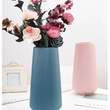 

Nordic style Flower Basket Flower vase Plastic Vase mini bottle Imitation Ceramic Flower Pot decoration home