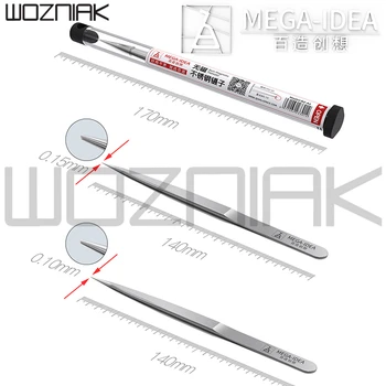 

MEGA-IDEA Non-Magnetic Tweezer Stainless Steel Anti-Rust Wear-resistance Precision Tweezer 0.1mm 0.15mm for Mobile Phone Repair
