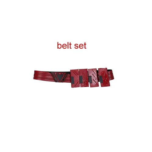 belt set Новинка года; костюм Бэтмена для косплея на Хэллоуин; пикантные комбинезоны с маской; плащ; аксессуары: ботинки - Цвет: belt set