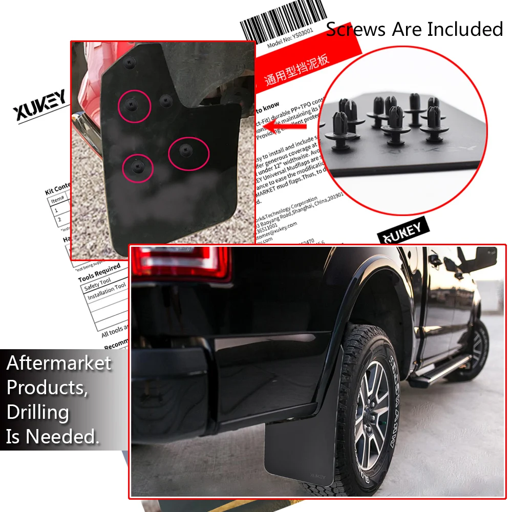 4x брызговики брызговик для Ford серии F F-150 F-250 F-350 F-450 F-550 F-600 F150 F250 F350 F450 F550 F600