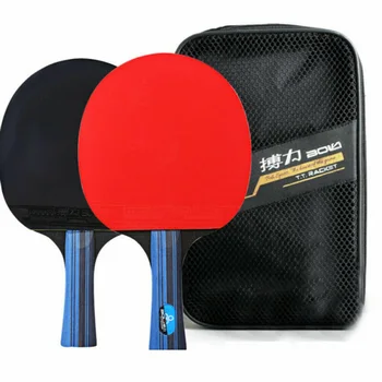 

1 Pair Table tennis racket Professional Ping Pong Paddle Bat Bag Sets Kit