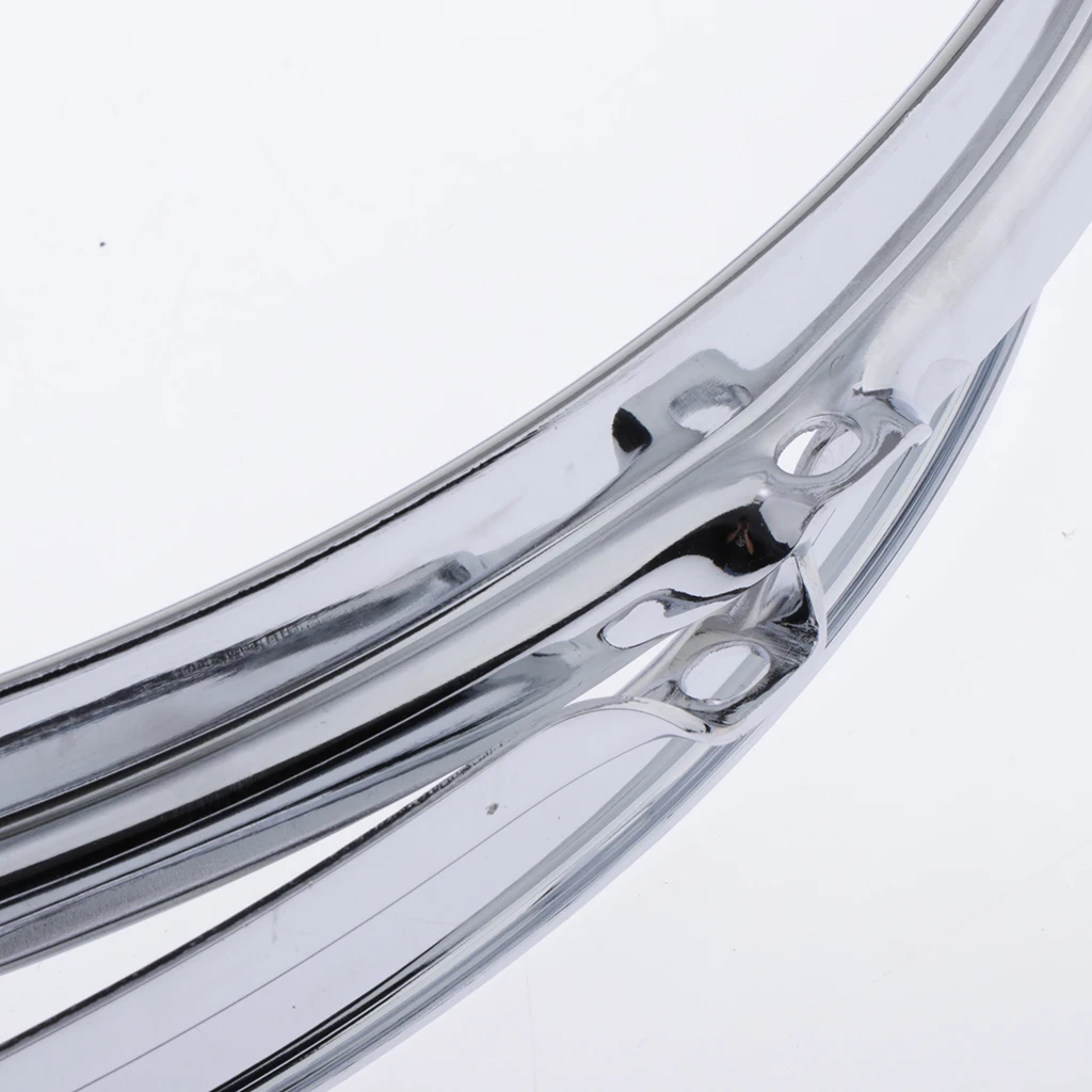 2 Pcs Premium Alloy Steel Snare Drum Hoop Rim 14 inch 10 Holes 2.5mm