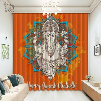 

Africa Indian Elephant Window Curtains Dark Curtain Lights Living Room Curtains Outdoor Indoor Fabric Ultra-thin Micro Shading
