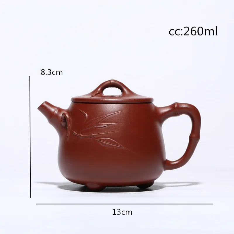 13x8.3cm Лучшие продажи с изображением кунг-фу чайный сервиз Исин ручной работы чайный горшок путешествия китайский чайный набор чайный церемониальный подарок домашний Чай Аксессуары - Цвет: 13x8.3cm