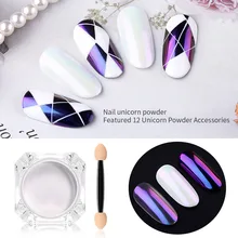 Зеркальный лак для ногтей, порошковая голографическая, металлические розовые, золотые, серебряные, пылевые блестки, УФ-гель для ногтей, хромированный пигмент, 12 цветов