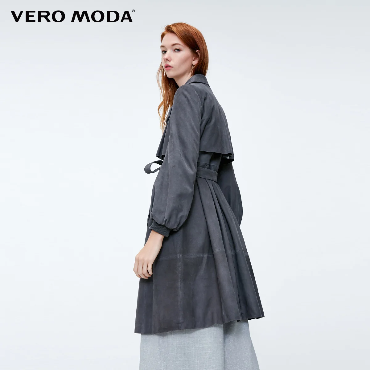 Vero Moda новая овечья кожа 3D пошив задняя щит баллон рукава кожаный пиджак | 318310541