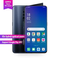 Oppo Рено 10X Оптический зум Поддержка NFC Google глобальной Встроенная память 48MP 16MP 8MP Камера Octa Core 6,6 дюйма, разрешение Full Экран VOOC Быстрая зарядка