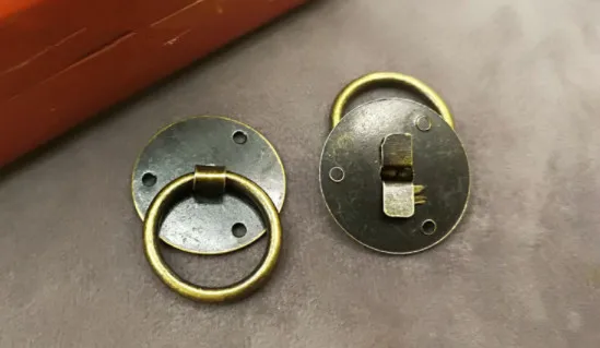 Аппаратные аксессуары Гладкий Круг маленький кольцевой ящик с ручками одно отверстие Ручка коробочка для ювелирных изделий покрытием