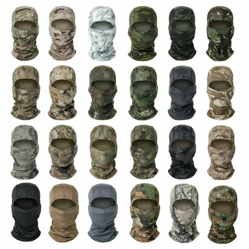Camouflage Army Cycling Snow Ski Motorcycle Cap Balaclava Hats Full Face Mask Men Women Windproof Helmet Liner Hood Neck Warmer