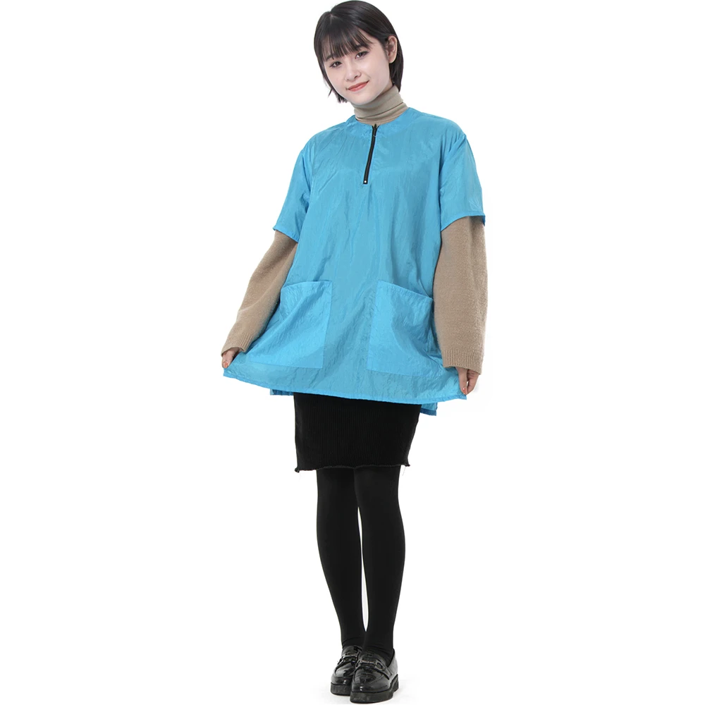 Light Blue Универсальный размер, комбинезон для домашних животных, фартук для собак, кошек, волос, для красоты, парикмахерский фартук, антипригарная шерсть с карманом - Цвет: Light Blue