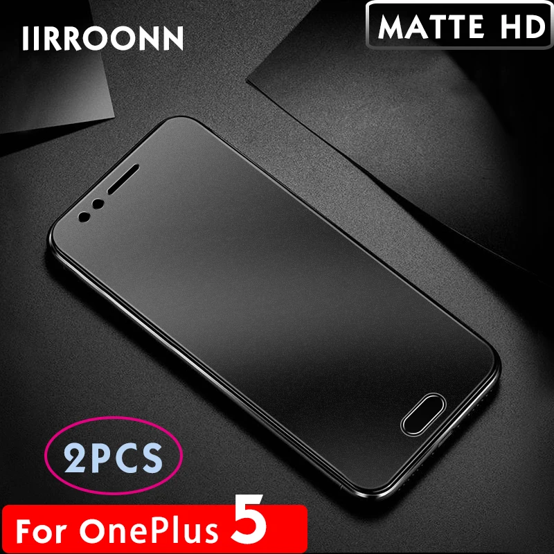 2 шт/партия матовое закаленное стекло для Oneplus 5 6 5T 6T протектор экрана для Oneplus 6t 5t анти-голубое защитное стекло IIRROONN - Цвет: 5 MATTE HD