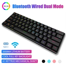 Aliexpress - K28 Mechanical Keyboard Wireless Bluetooth Gaming Keyboards 61-Key Keycaps Dual-Mode RGB Backlit Waterproof Teclado Mecanico