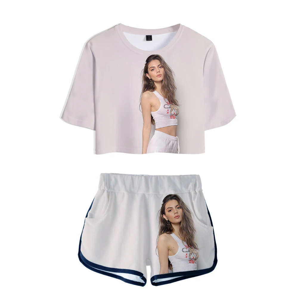 21 New 3d Printed Addison Rae Exposed Navel T Shirt Shorts Womens Two Piece Sets Fashion 3d Addison Rae Girls Summer Suits From Manxinxin 25 57 Dhgate Com
