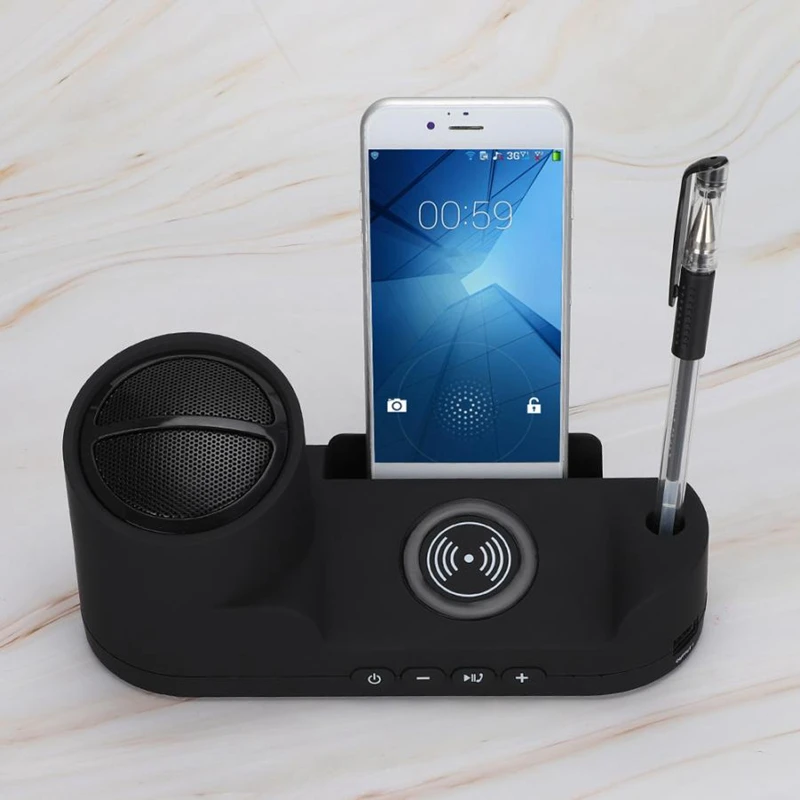 Desktop Speaker QI Wireless Fast Charger Bluetooth Speaker Wireless Charger Mobile Power Mobile Phone Holder
