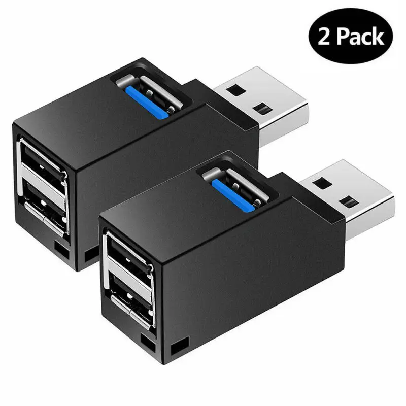 2 шт./компл. 3 порта мини USB 3,0 концентратор Высокоскоростной сплиттер для подключения и воспроизведения на компьютер, ноутбук, лептоп