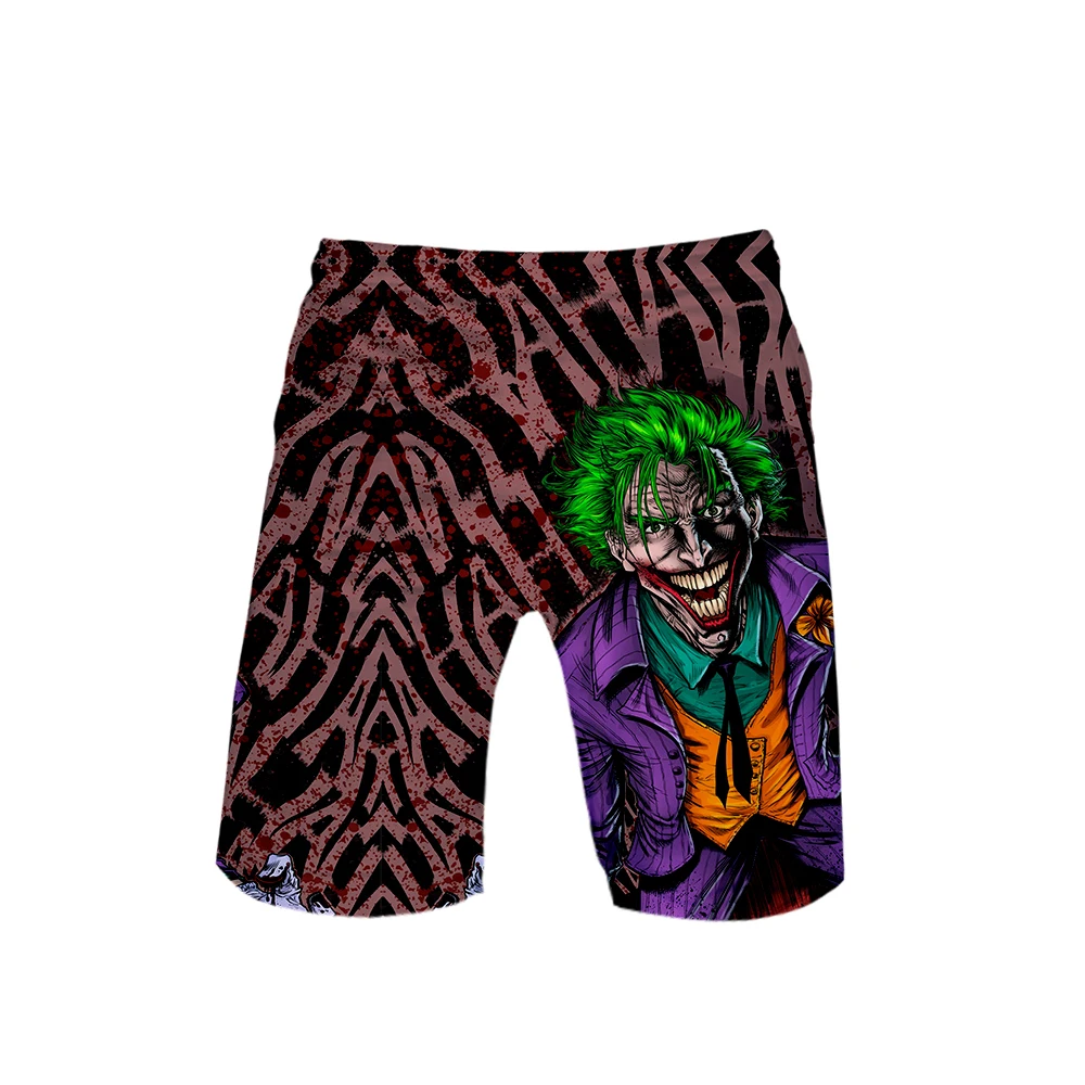 Летние мужские пляжные шорты HAHA Joker с 3D принтом, мужские повседневные Мягкие шорты высокого качества