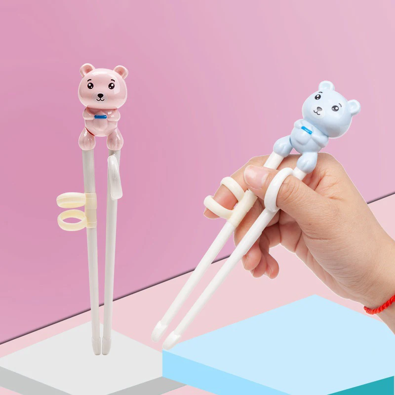 

New baby correct practice chopsticks 3D cartoon design Cultivate children to eat independently Food grade ABS Finger movement