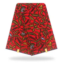 Модный голландский воск, высококачественный воск, голландский, красный и желтый цвет, воск, Африканский голландский воск, ткань с принтом, хлопок, 6 ярдов/партия