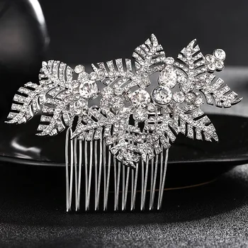 

Wedding Hair Headdress Accessories Fashion Leaves Hair Combs Bridesmaids Bridal Head Jewelry Headband For Women FS85