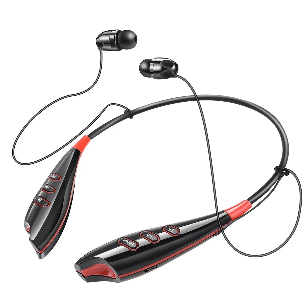 Bluetooth наушники с микрофоном Hifi металлические басы шейные беспроводные
