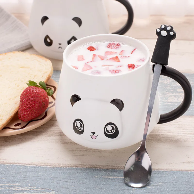 500ml-Creative-Cartoon-Panda-Ceramic-Mug-Coffee-Cup-with-Lid-Spoon-Milk-Cup-Large-Capacity-Couple (3)