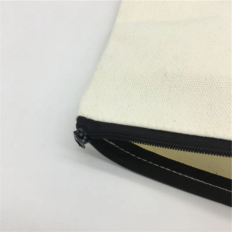 200pcs 13 colors blank canvas zipper Pencil cases pen pouches cotton cosmetic Bags makeup bags Mobile phone clutch bag organizer