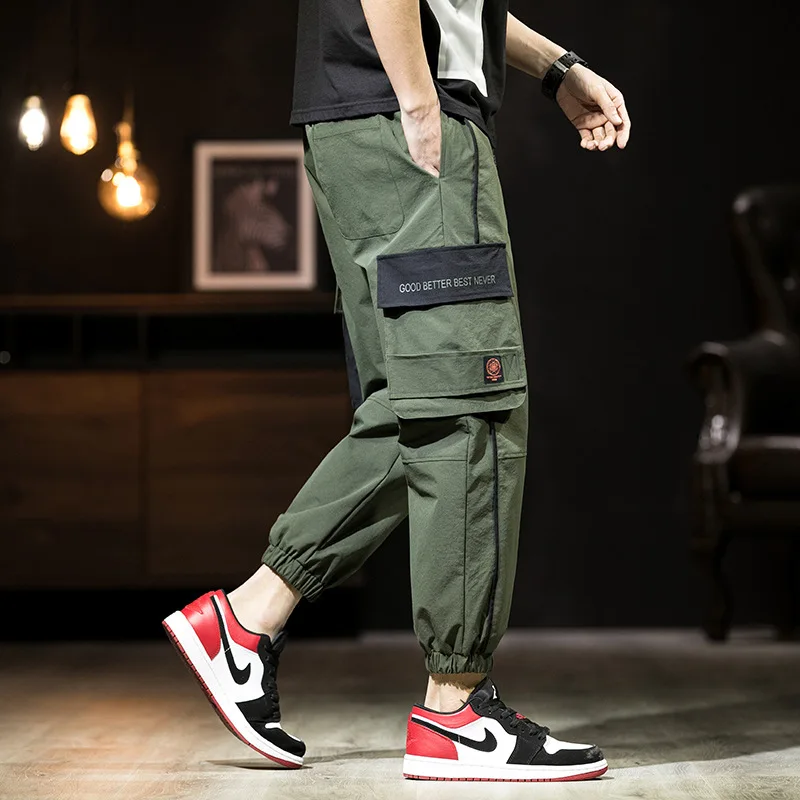 

Northern Boundary Men'S Wear 2020 Spring New Style Japanese-style Workwear Beam Leg Casual Pants Mixed Colors Loose And Plus-siz