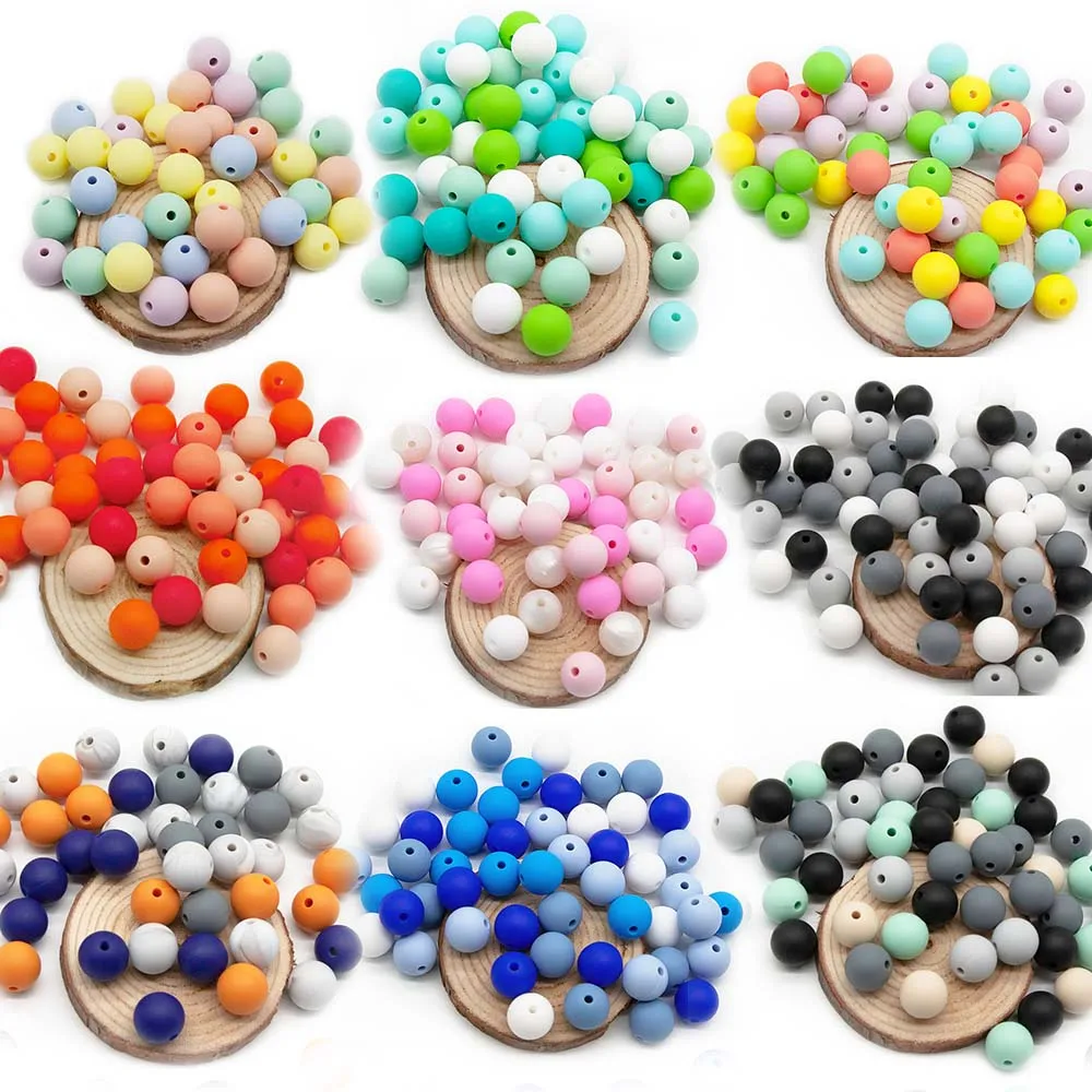 Silicone Beads 9mm Round Pearl 20pcs Food Grade BPA Free DIY Pacifier Clip Chain Jewelry Baby Teething Rodent Beads silicone beads silicone teething beads