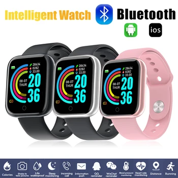 

2020 Smart Watch Y68 Waterproof Bluetooth Sport Smart Watch For Android IOS Fitness Tracker Heart Rate Monitor Watch Smart