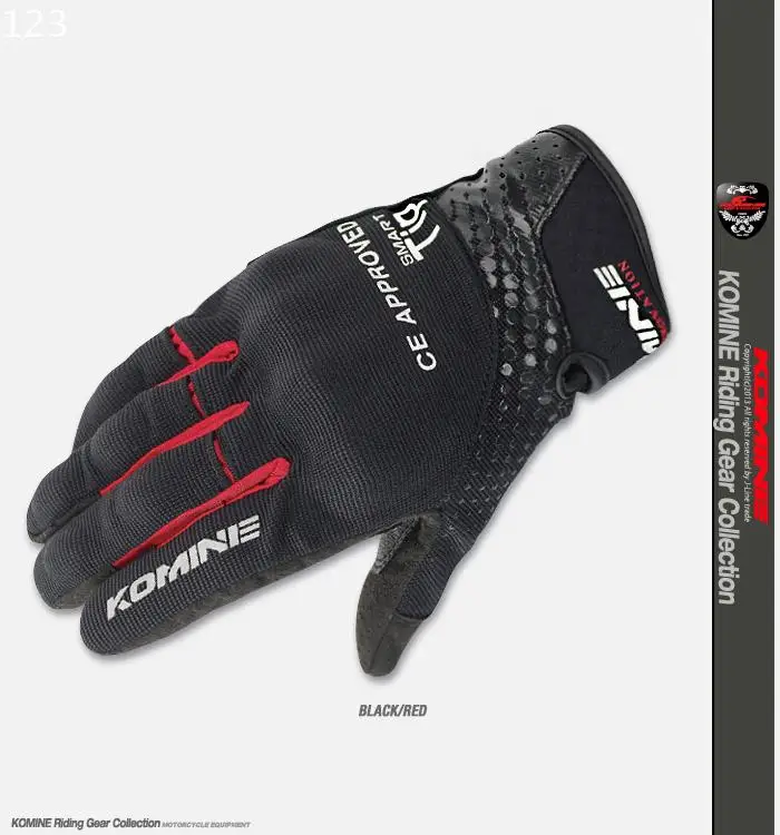 Komine GK-176, мужские перчатки унисекс для езды на горном велосипеде