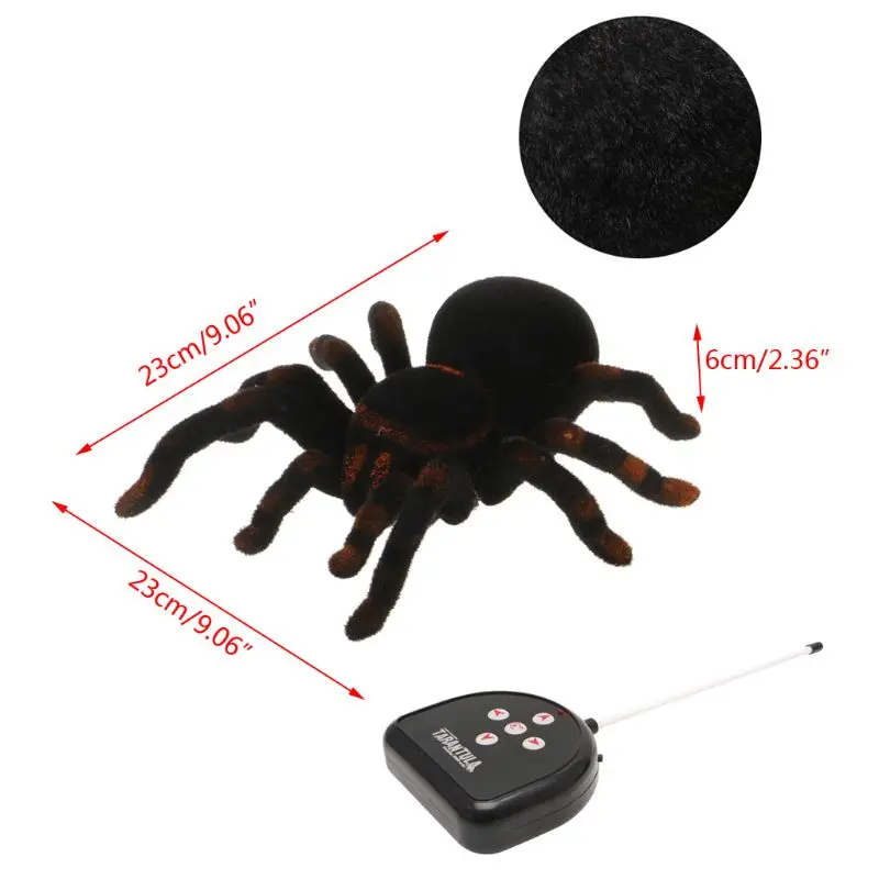 

1Set Remote Control Soft Scary Plush Creepy Spider Infrared RC Tarantula Kid Gift Toy #H055#