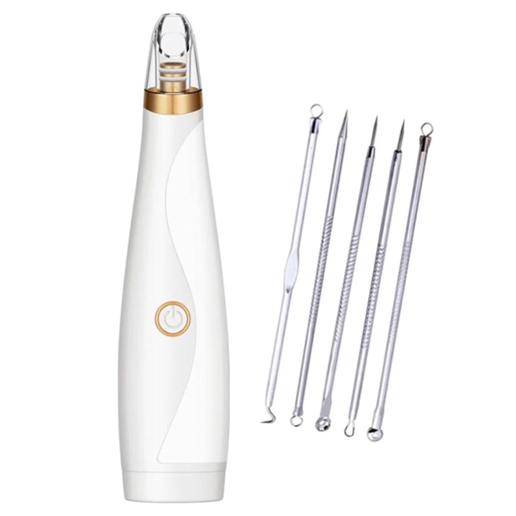 6 In 1 Electric Facial Blackhead Remover Nose Pore Pimple Cleaner Extractor Kit Black Spots Pore Cleaner Skin Care Machine