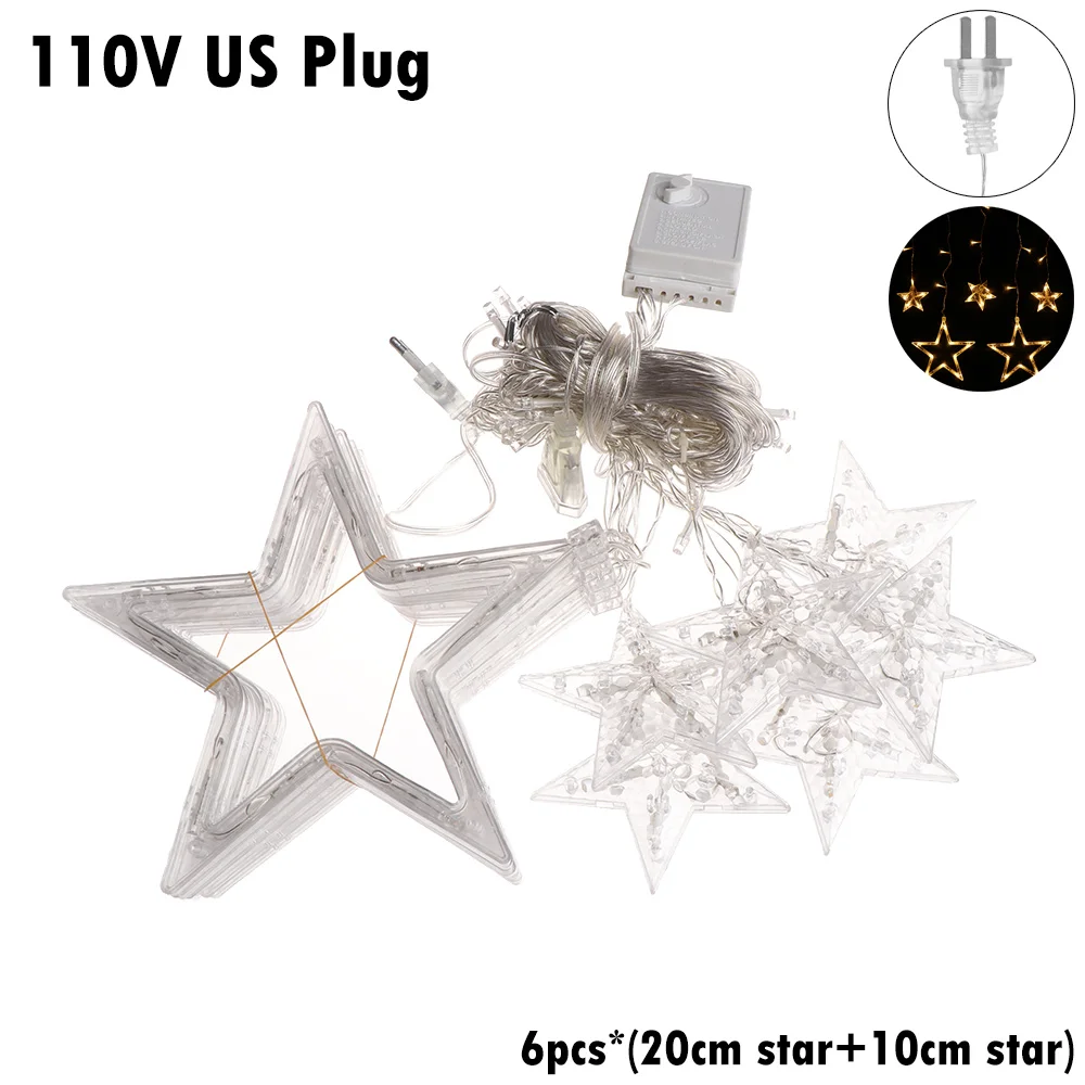 5 110V US Plug Navidad Рождественский подарок Новогодняя Лось гирлянда с колокольчиками светильник светодиодный Рождественский Декор для дома подвесная гирлянда Рождественская елка Декор Орнамент - Цвет: 5 110V US Plug